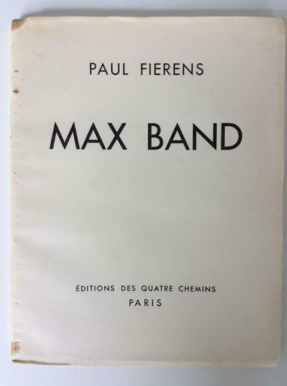 „Paul Fierens. Max Band. Éd. Quatre Chemins", 1935 m.